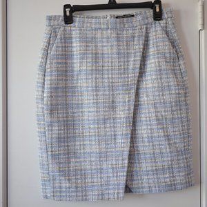 Banana Republic Blue & Cream Pencil Skirt